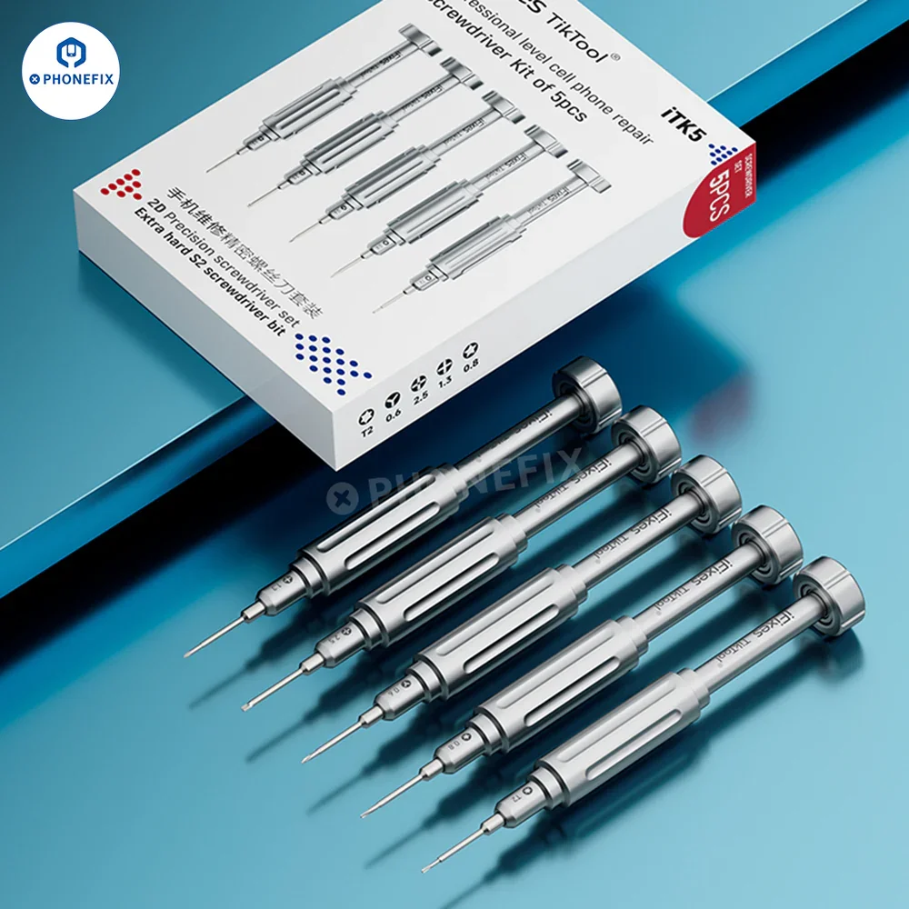 IFixes Tiktool ITK5 Mini Precision Screwdriver Set with Hard S2 Bit Built-in Strong Magnetic Field for IPhone Tablet IPad Repair