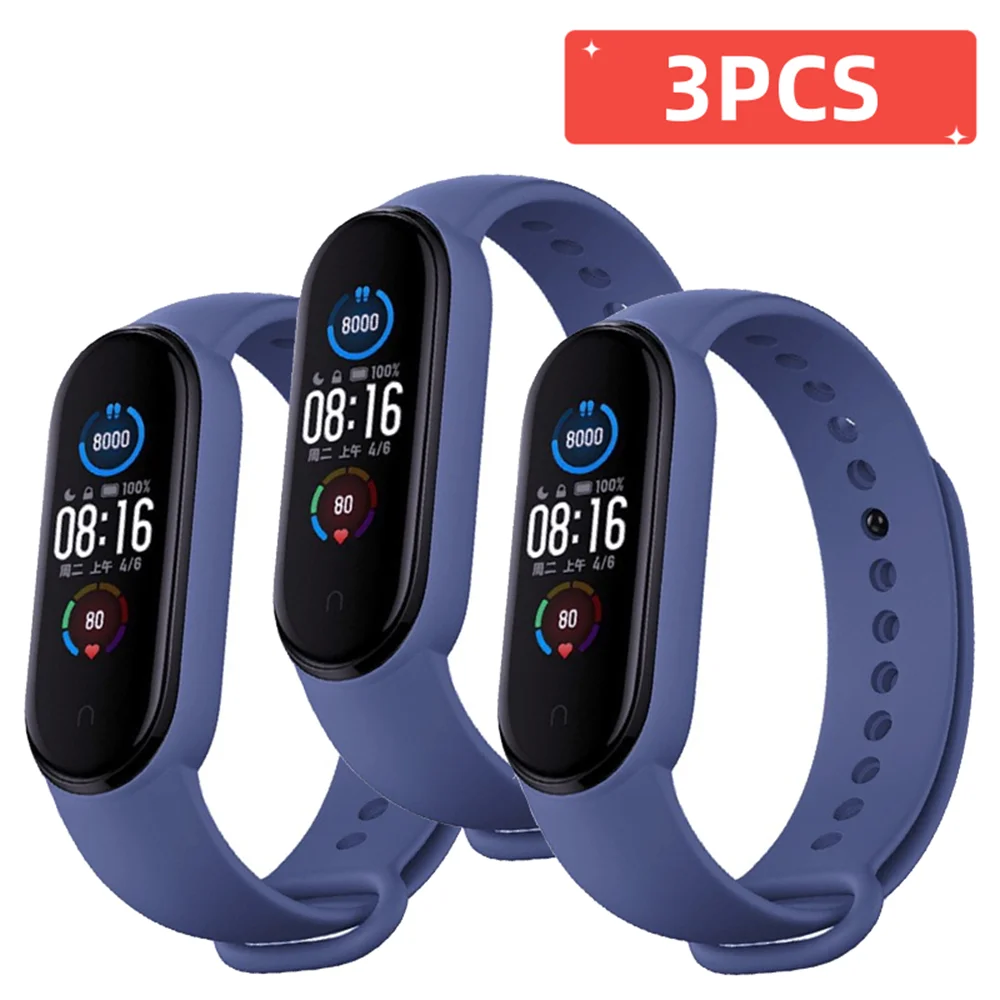 3Pcs Armband Für Mi Band 7 6 4 5 3 Armband Xiaomi Mi Band Strap Silikon Sport Ersatz armband Smartwatch Zubehör – Detail 8