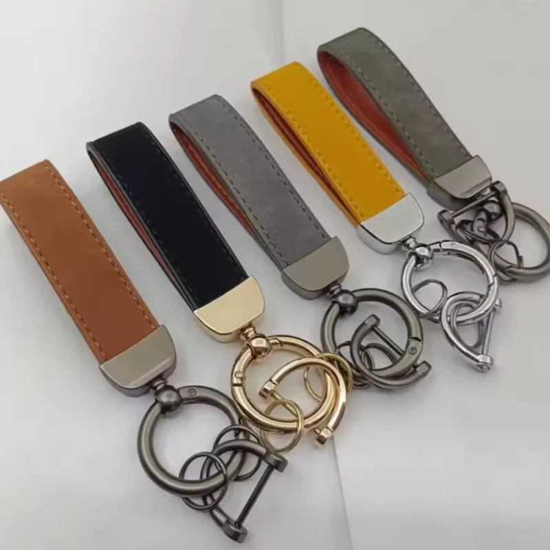 سيارة مفتاح سلسلة الفاخرة جلد طبيعي المفاتيح لون نقي مشبك سيارة كيرينغ اكسسوارات السيارات هدية سيارة المفاتيح سيارة المفاتيح K7110