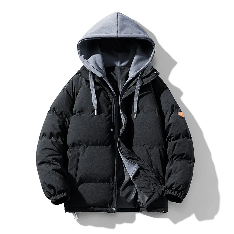 Men Hooded Thick Warm Colorful Bubble Coat Winter Jacket 2024 Mens Streetwear Hip Hop Parka Korean Black Clothes Puffer Jackets