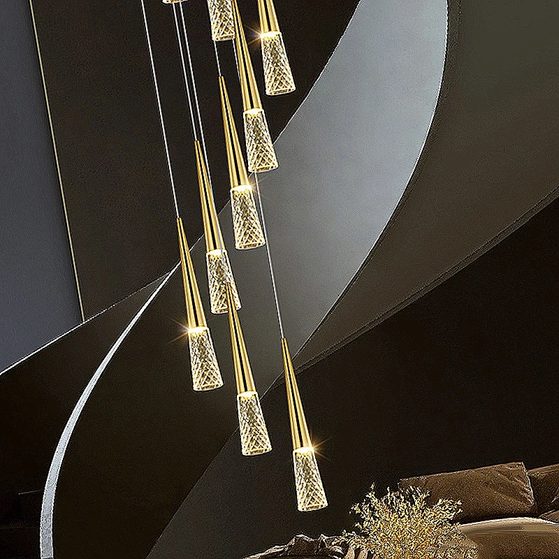 

Современная лестничная люстра, подвесные светильники, внутреннее освещение, потолочный светильник, подвесной светильник, светодиодные люстры для гостиной, внутреннее освещение