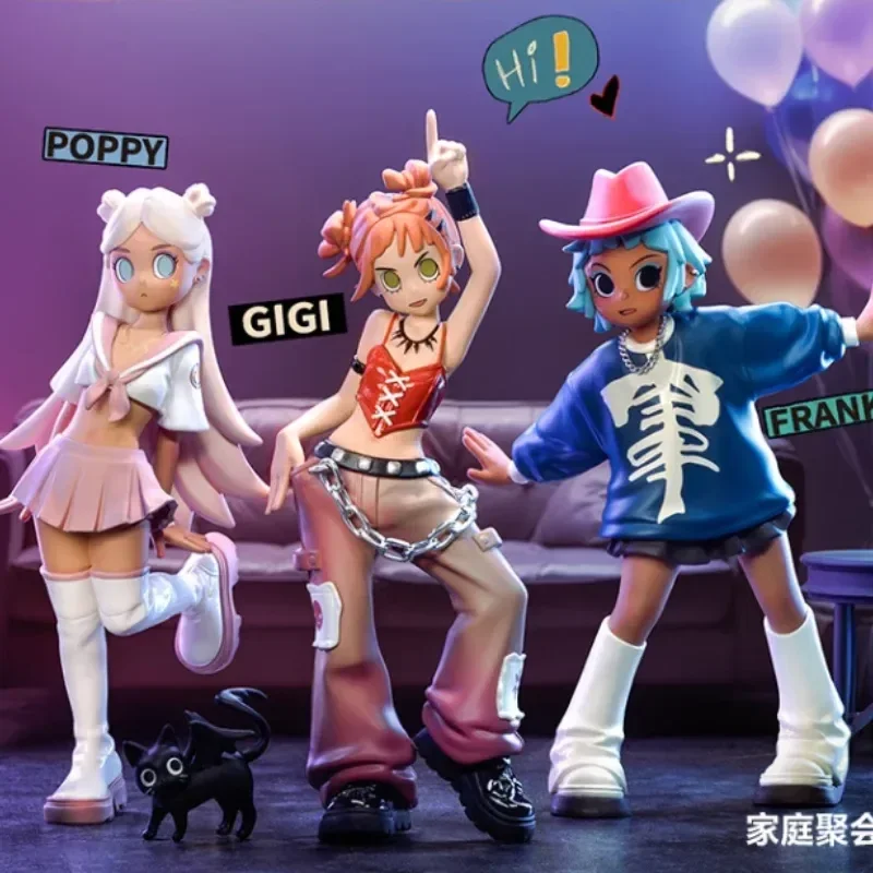 Blind Box Peach Riot Resie Up Series Poppy Gigi Frankie Anime Figure Girls Model Decoration Collectible Kawaii Figurine Toy Gift