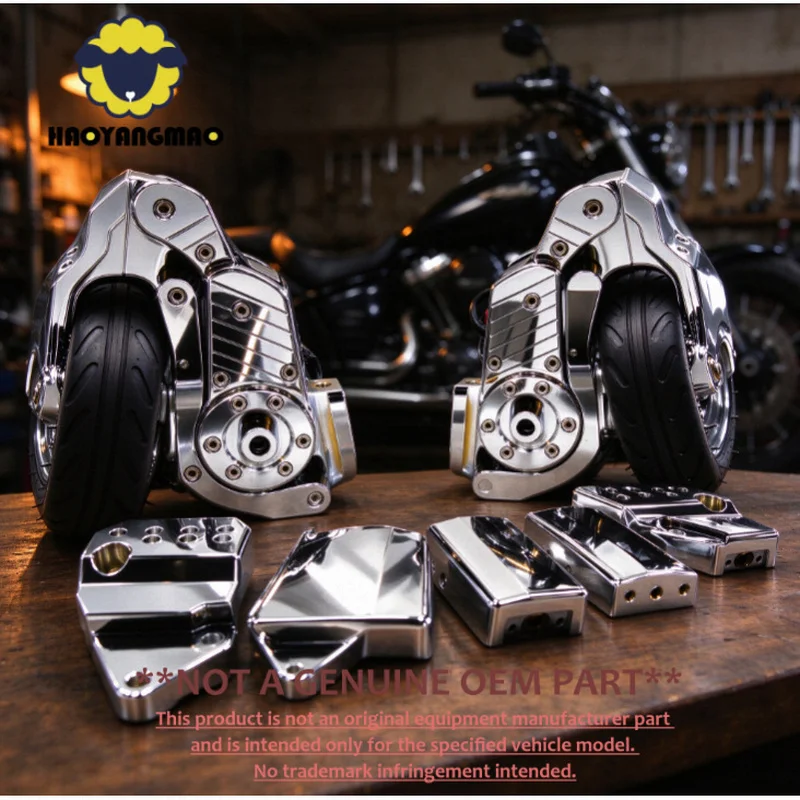 HYMoto Durable Chrome-Plated Landing Gear Anti-Slip Stabilizer Side Wheels Fit HD Indian Motorcycle