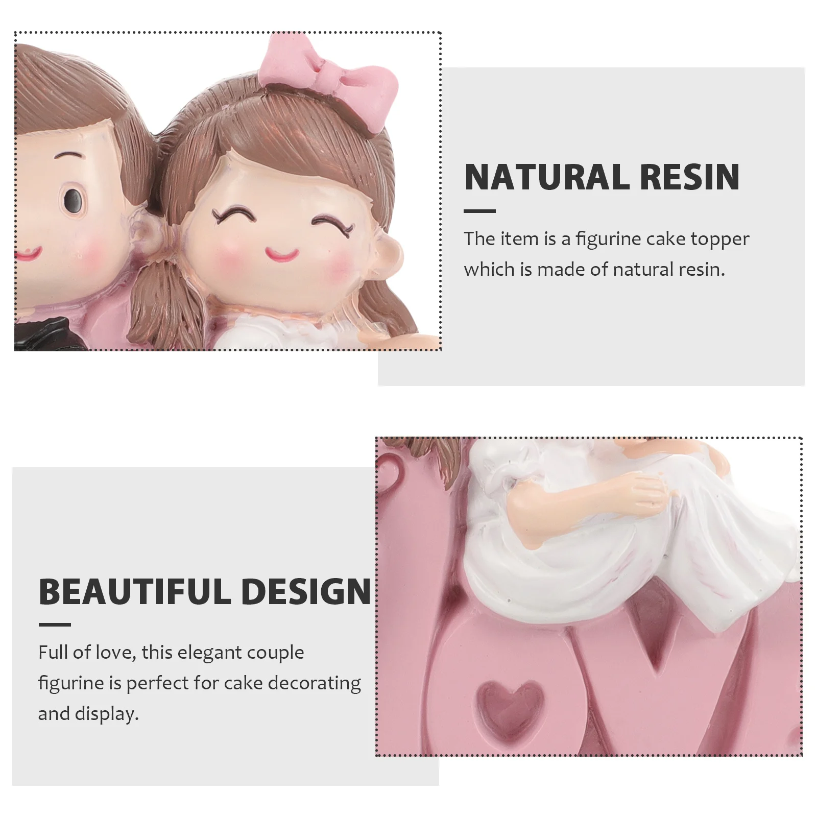 

Romantic Resin Motorcycle Bride Groom Cake Topper Couple Decoration Elegant Wedding Cake Display Resin Figures for Wedding