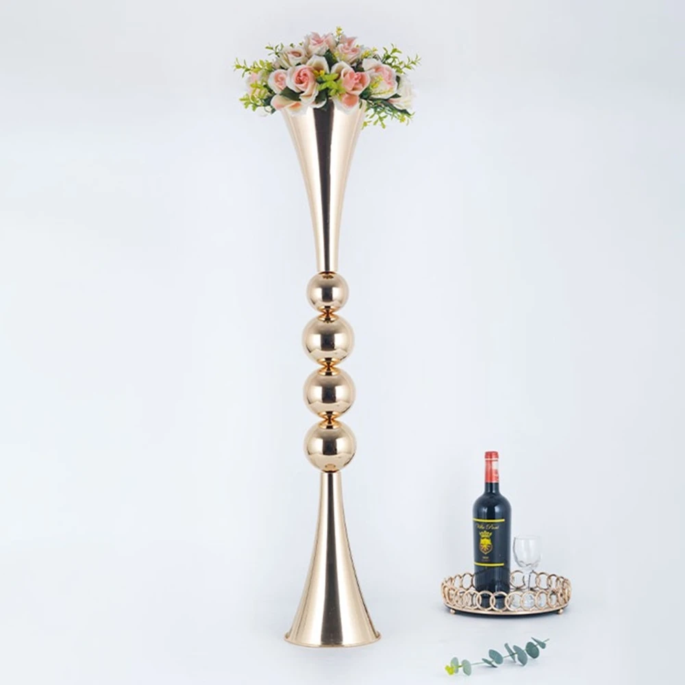 

80cm100cmFlowers Vases Candle Holders Road Lead Table Centerpiece Metal Candlestick For Wedding Party Home Decor Candelabra 2719