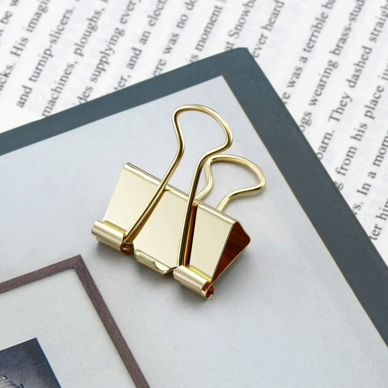 Binder Paper Clip Golden Long Tail Tcket Clip Folder Metal Long Tail Clip Dovetail Small Ticket Clip For Office School Supplies