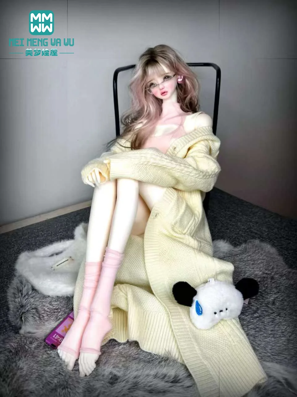 Fits 60cm 1/3 SD DD BJD Toys Move Joints Doll Fashionable Jumpsuit T-Shirt and Arm Sleeves Toys Gift
