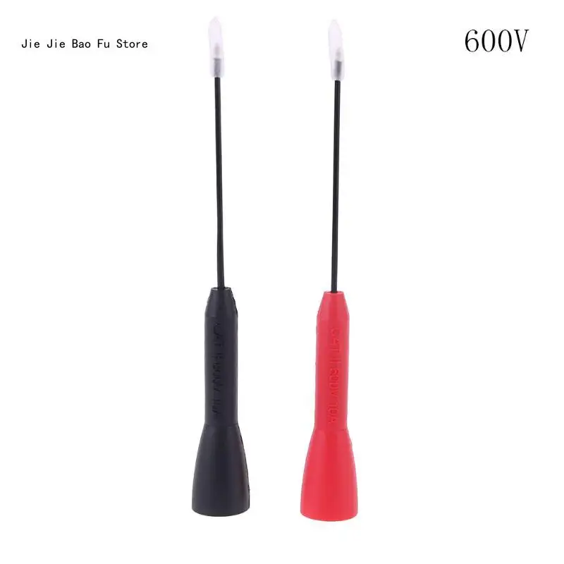 

2 Pcs Multimeter Test Lead Extention Back Probes for Sharp Needle Micro Pin Stainless Steel Tipped Tip for Banana Socket