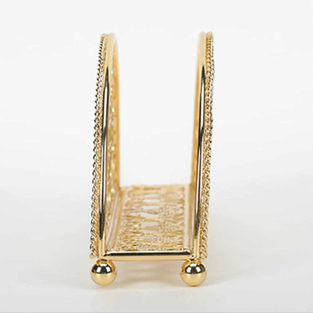 

Napkin Holder Decorative Hollow Iron Kitchen Table Tissue Organizer Creative Vertical Napkin Basket for Home Restaurant Office