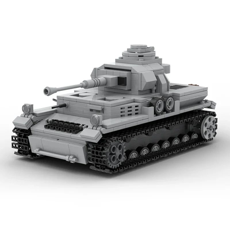 Modelo de tanque militar Moc, bloques de construcción, Panzerkampfwagen IV, tecnología Modular, regalos, juguetes de Navidad, conjuntos de bricolaje, montaje