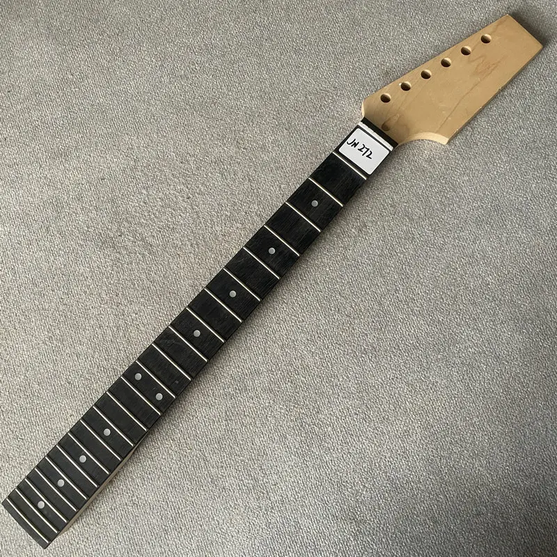 jN272 Uncut Headstock 6 String ST Electric Guitar Neck 22 Frets Right Hand 648MM Scales Length Maple +Rosewood DIY Part