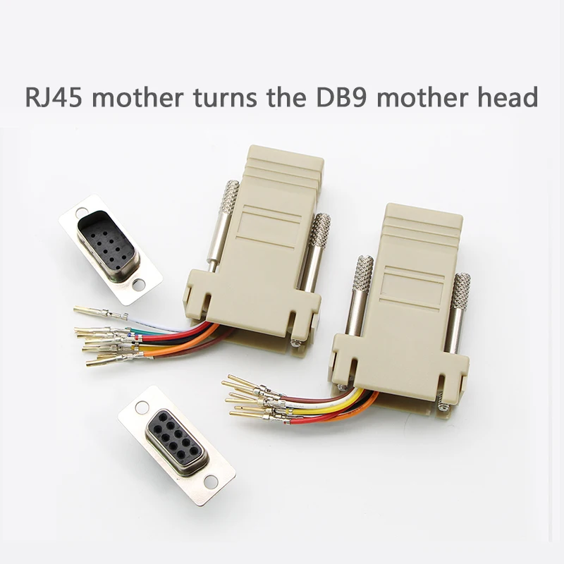 High Quality DB9 Female to RJ45 Female DB9 to RJ45 Adapter Connector rs232 modular cab-9as-fdte to rj45 db9 for Computer