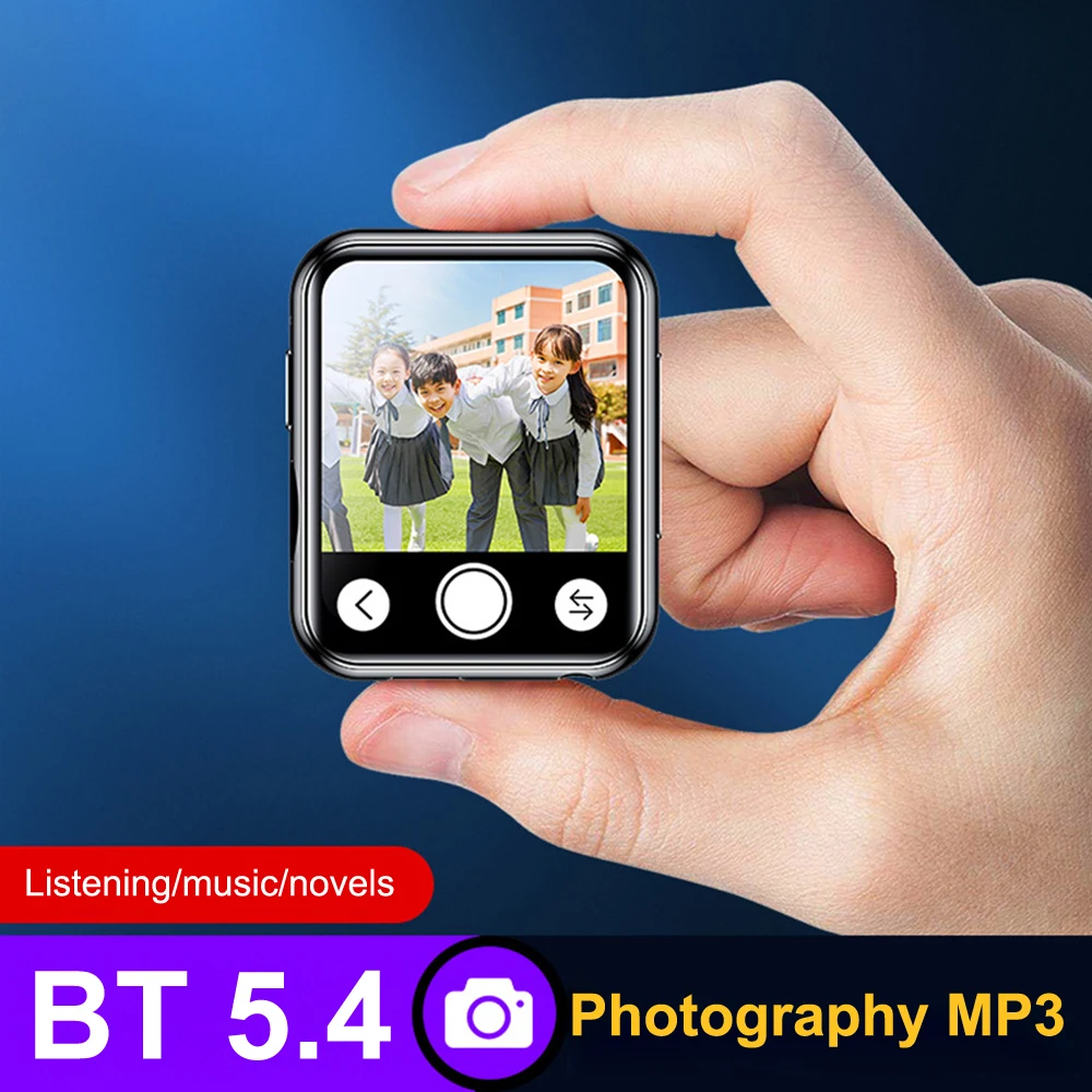 ما يصل 64 جيجابايت HiFi صوت بلوتوث 5.4 شاشة لمس كاملة مشغل موسيقى MP3 مع مسجل 720P كاميرا مشغل فيديو راديو FM/الكتاب الإلكتروني #6