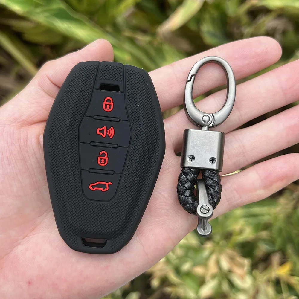 Silicone Car Key Cover Case for Chery JETOUR X70 X70plus X70m X90plus X95pro 4button Car Key Accessories