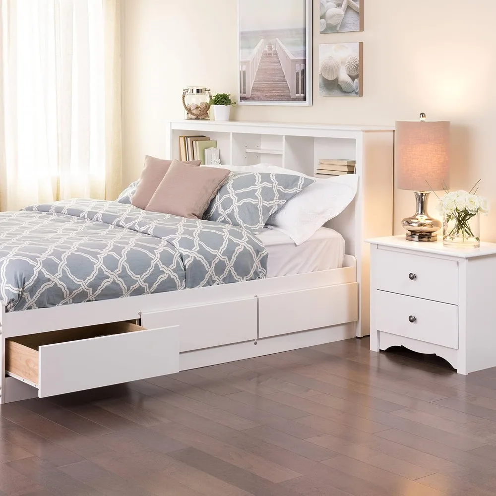 Stylish Full/Queen Headboard with 3 Compartments,Deep Bookcase Style Headboard for Full/Queen Size Beds 11