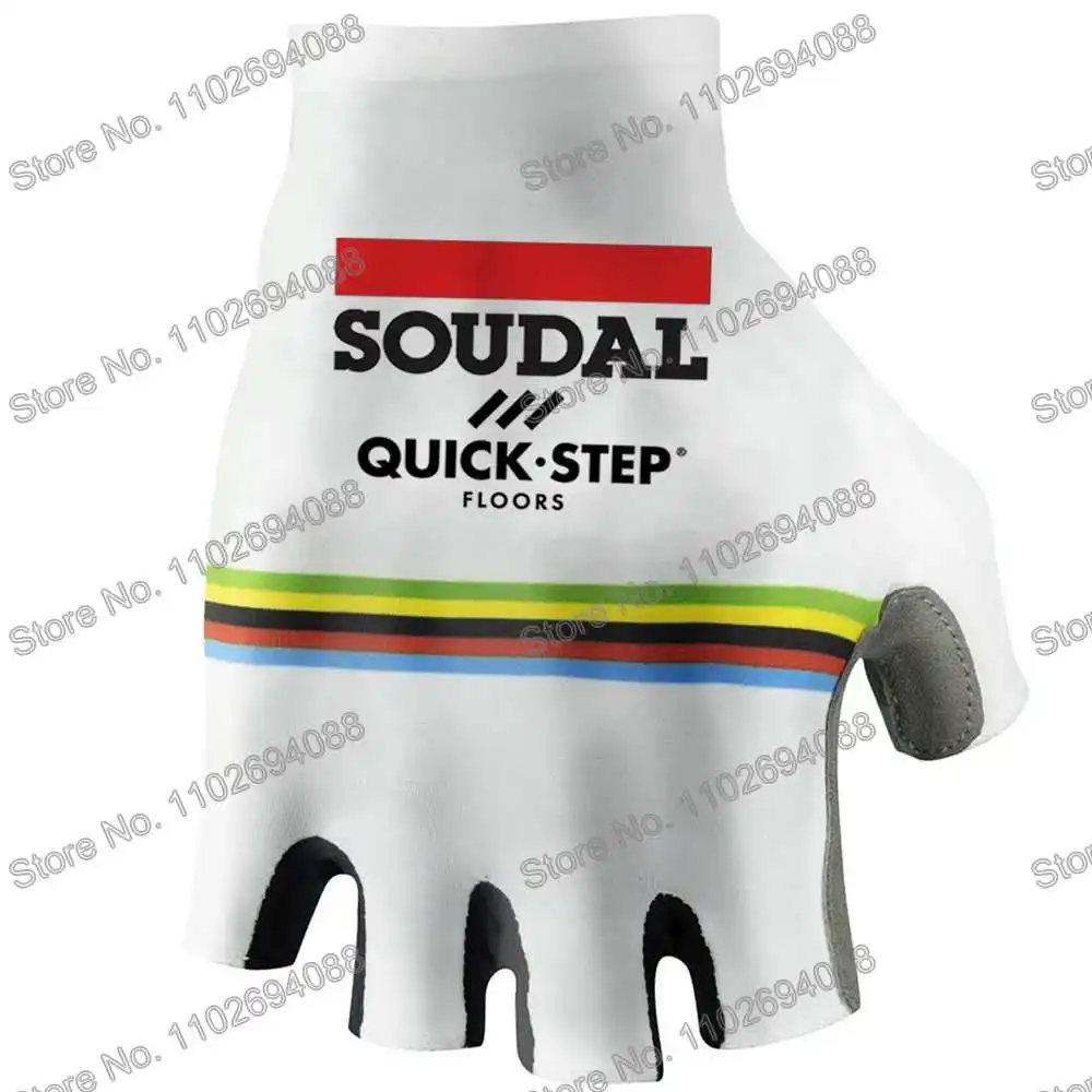 Soudal Quick Step 2023 World Champion Cycling Gloves Men Half Finger Gel Road Bike Jersey Glove Fingerless MTB Bicycle Summer