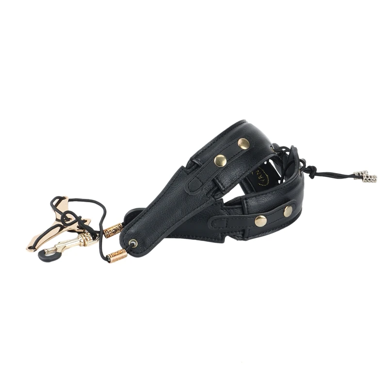 Saxophone PU Leather Shoulder Sax Neck Strap Adjustable For Tenor Alto Saxs Neck Strap Sax Harness Saxophone Strap