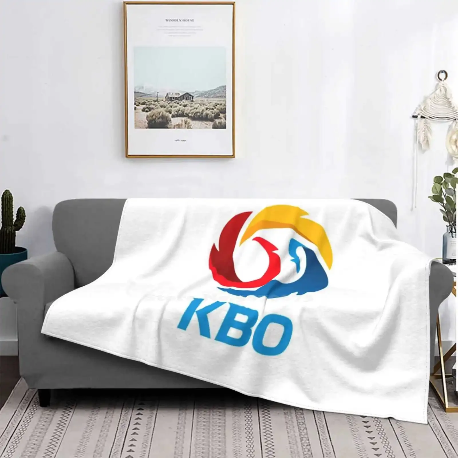 Korean Baseball Kbo Logo Best Selling Room Household Flannel Blanket Hanwha Hanwha Daejeon Korea Korean Baseball Baseball Kbo