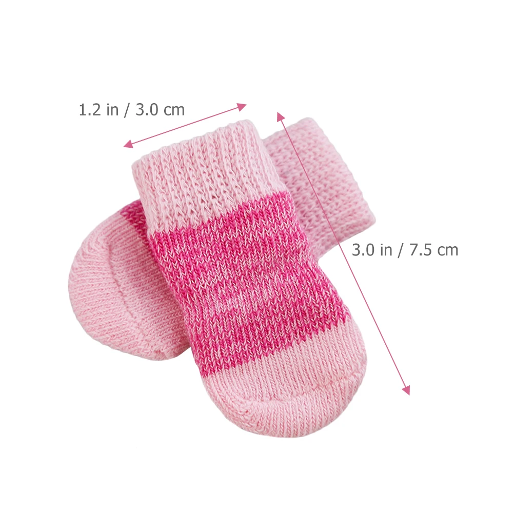 

2Sets Non-Slip Elastic Pet Socks Comfortable Anti-Slip Dog Socks Cartoon Pattern Protectors for Pets Non-Slip Dog Sock