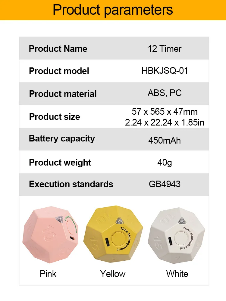 Gravity Sensor Flipping Time For Time Management And Countdown Easy to Use Lightweight and Sturdy