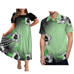 Print On Demand Micronesia Specialty Women'S Clothing Mumu Couple Set Pacific Islands Clothing Casual Men'S Pocket Shirt