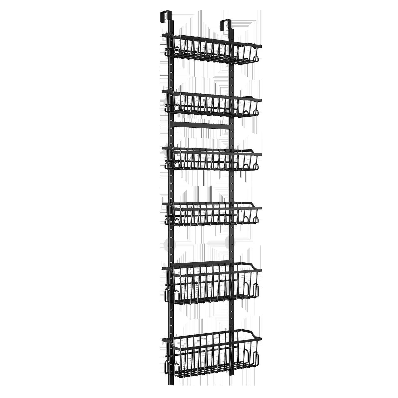 

No punching door rear hanging basket rack multi-layer storage bathroom door rear hanging multi-functional finishing rack