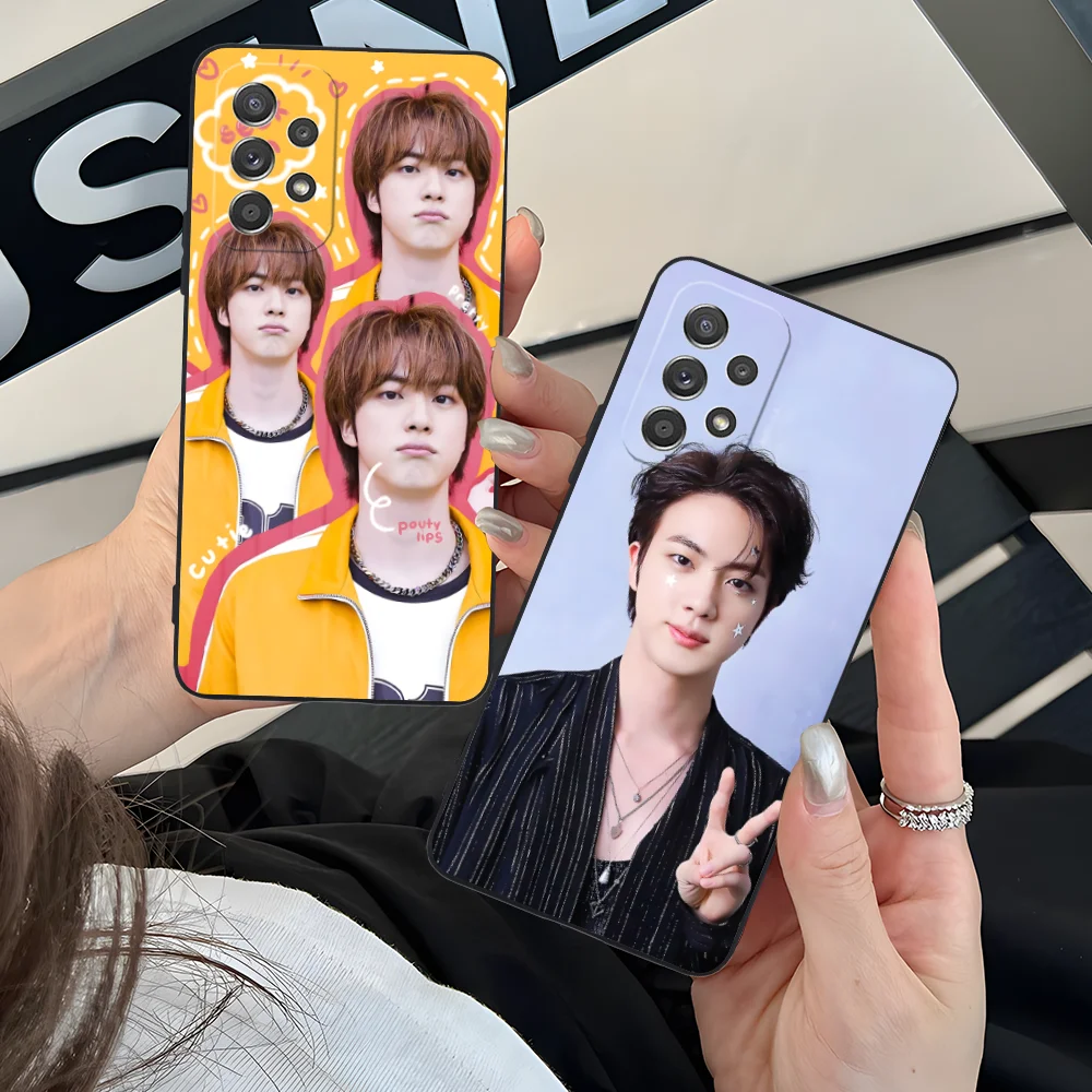 Mobile KPOP Seokjin Phone Case for Samsung Galaxy A73 72 71 70 55 54 53 52 35 34 32 23 14 13 5G Black Cover Cellphone Smartphone