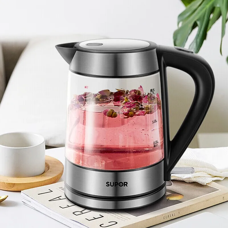 

SUPOR 1.7L Glass Electric Kettle High Borosilicate Heat-resistant Water Kettle 17E26A 220V