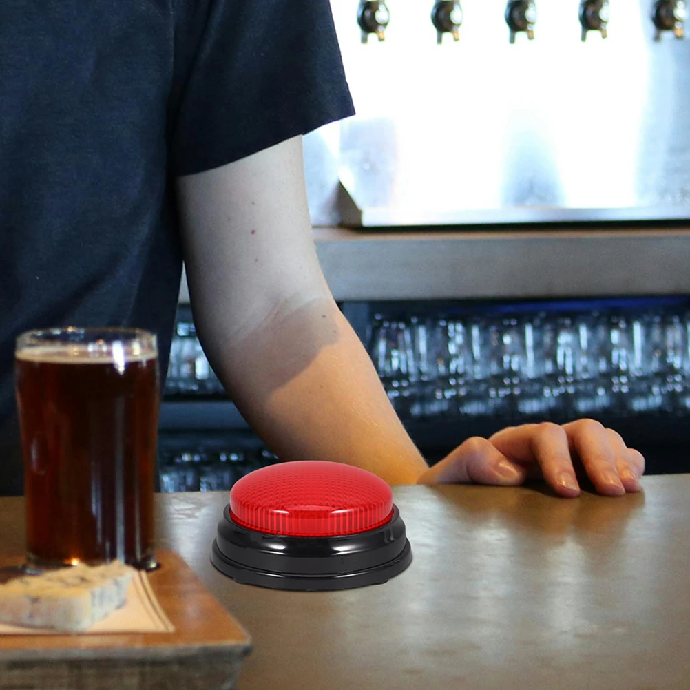 

2Pcs Bright Warning Sound Button Loud Game Buzzer for Party Birthday Noise Maker Decorations Game Show Decorations