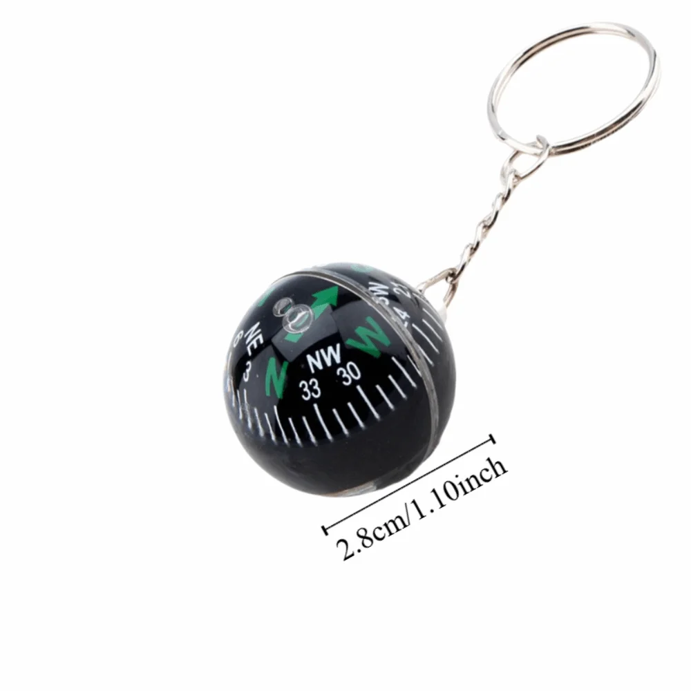 Picture 7: 6 Pcs Durable 28mm Ball Keychain Compass Compact Black Liquid Filled Compass Liquid Filled Ball Keychain Travel Navigation