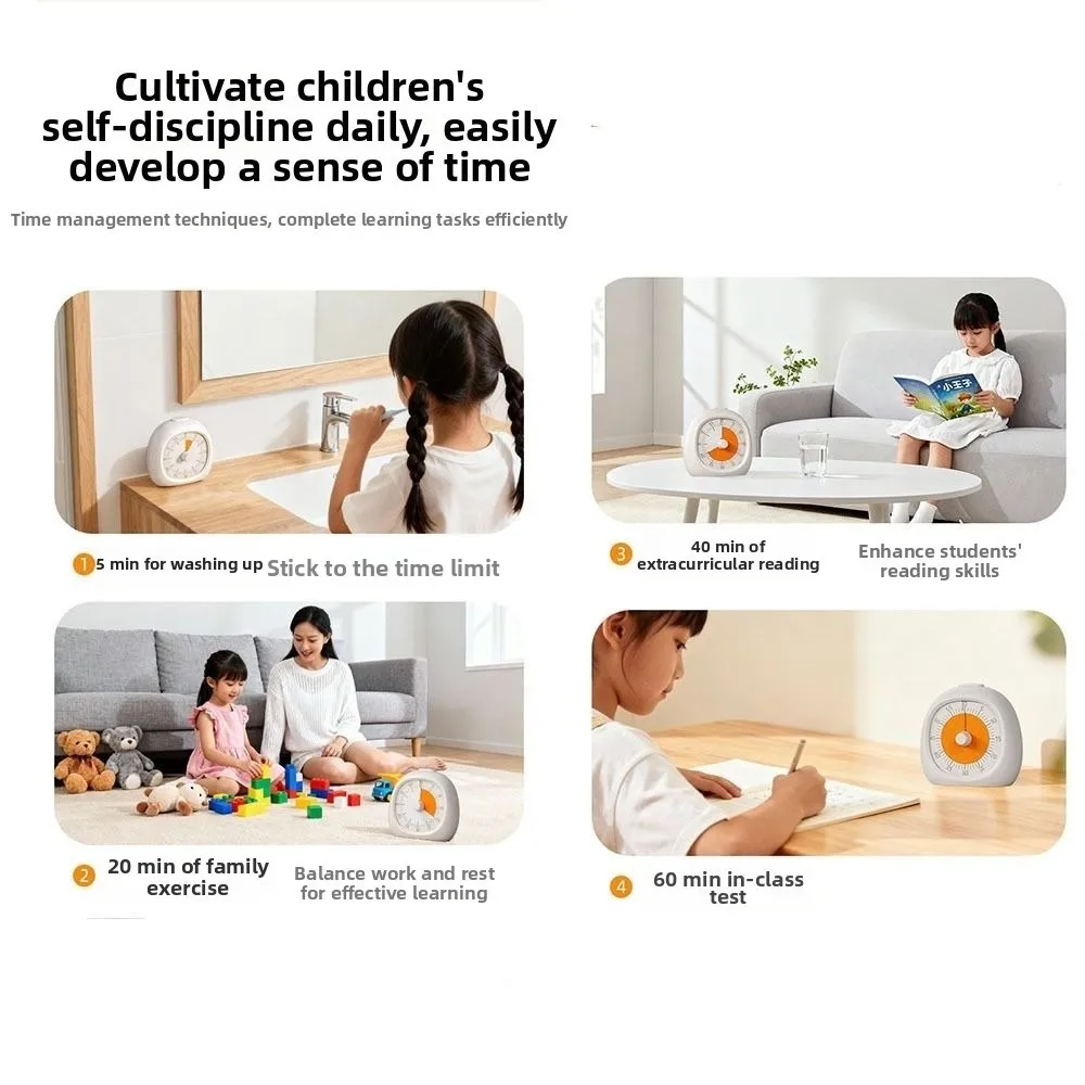 إدارة الوقت مؤقت بصري الانضباط الذاتي 60 دقيقة المطبخ العد التنازلي تذكير الموقت تذكير الإلكترونية للأطفال الموقت #5