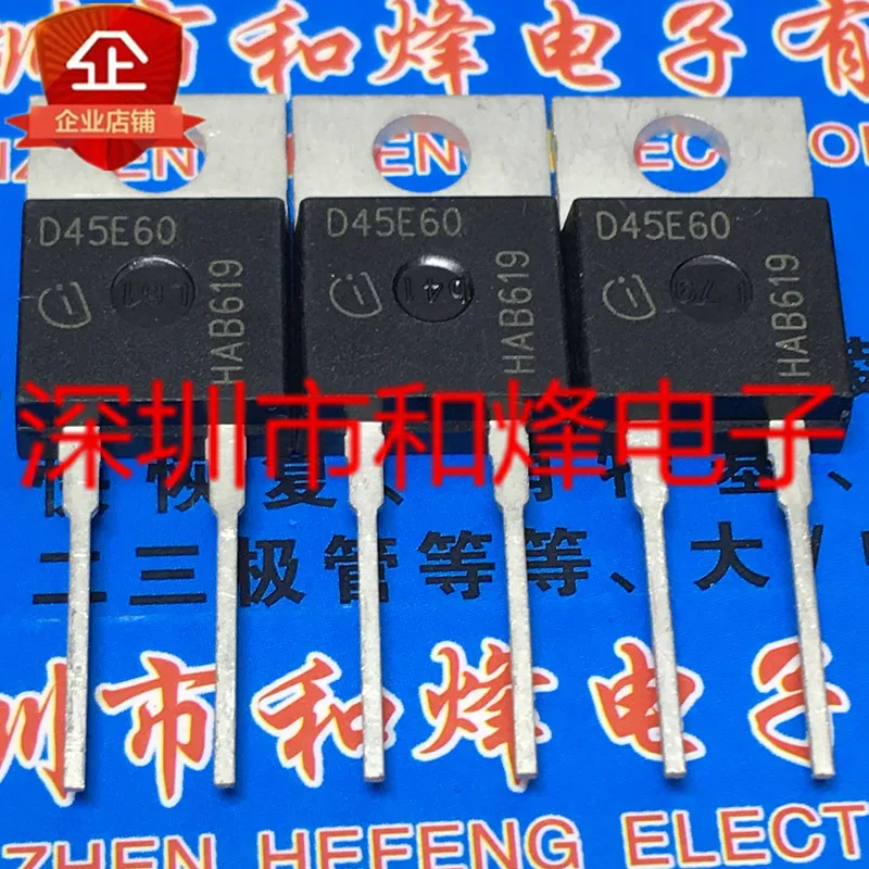 Free shipping  IDP45E60 D45E60  TO-220 600V 45A      10PCS