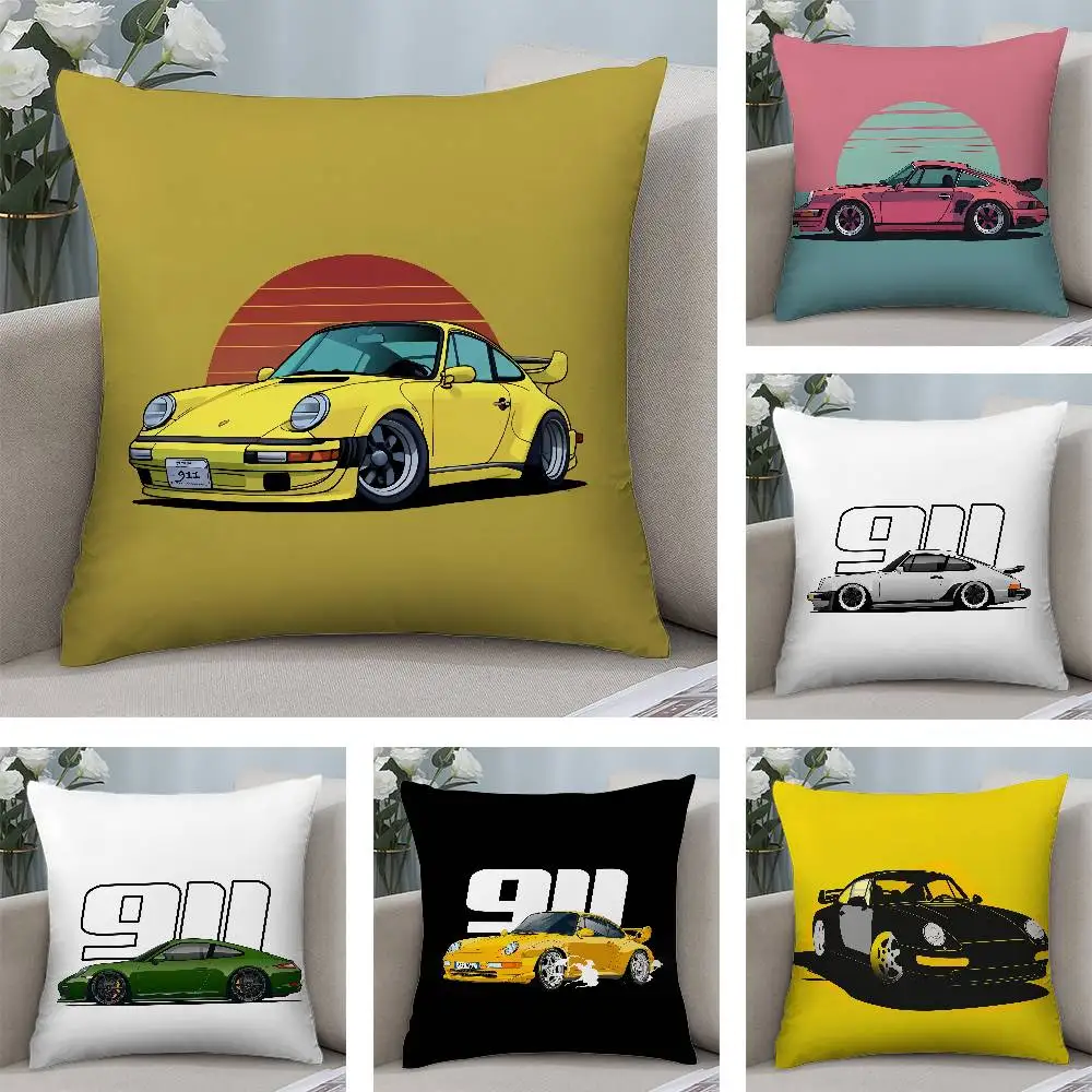 Cool Supercar 911 Pillow Case Plush Fabric Soft  Pillowcase Double Sided Print Cushion Cover Household Gifts