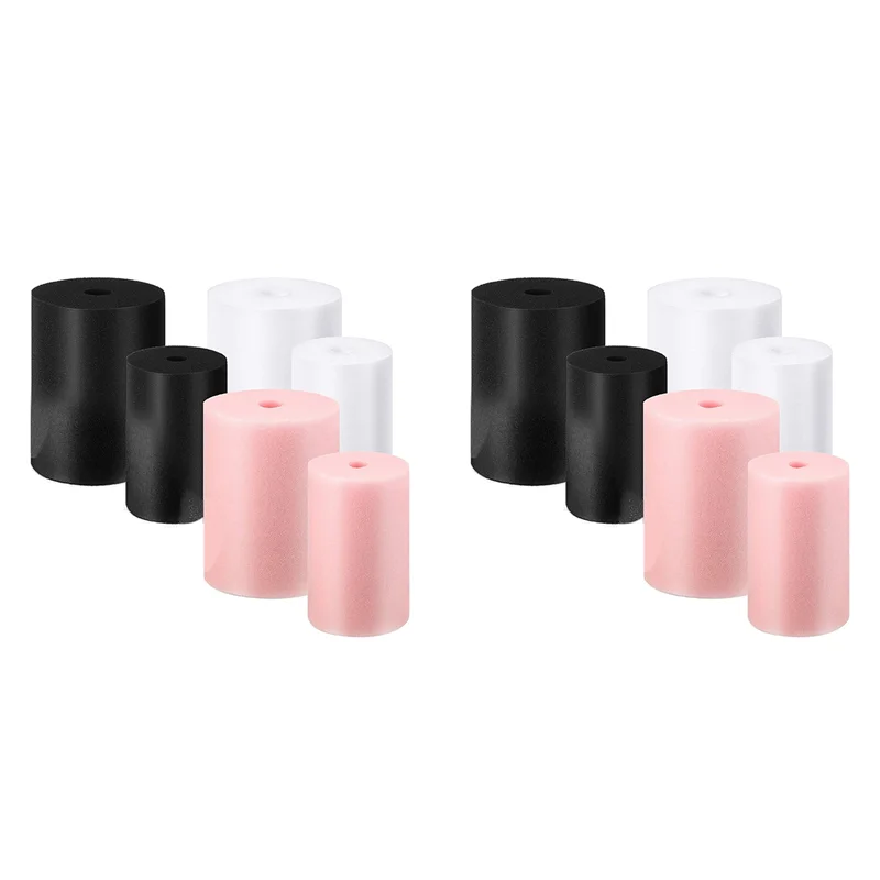 

A36T-12 Pcs Cup Turner Foam Tumbler Inserts For 3/4 Inch PVC Pipe Tumbler 10 Oz To 40 Oz Tumblers Crafting (Black/White/Pink)