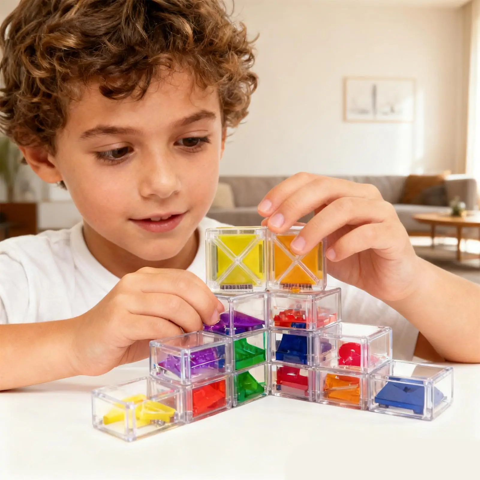 Labirinto 3D Puzzle Cube 24 Pezzi Rompicapo Gioco Giocattolo educativo di apprendimento per bambini Adulti Strumento di agitazione antistress Bomboniere