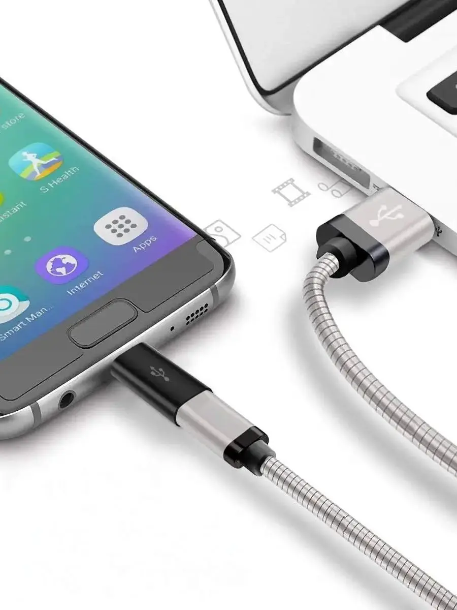 Adaptateur Micro USB (femelle) vers USB C (mâle), connecteur adaptateur USB Type C compatible avec Samsung Galaxy S8 +, Plus Note 8+ et Mo