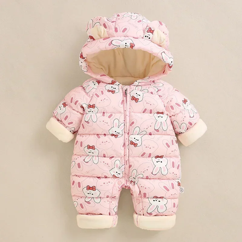 Baby Girl Clothes Jumpsuit New Newborn Clothes Bag Plus Velvet and Thickening Hoodies Outdoor Outfit Space Suit 5-day Shipping