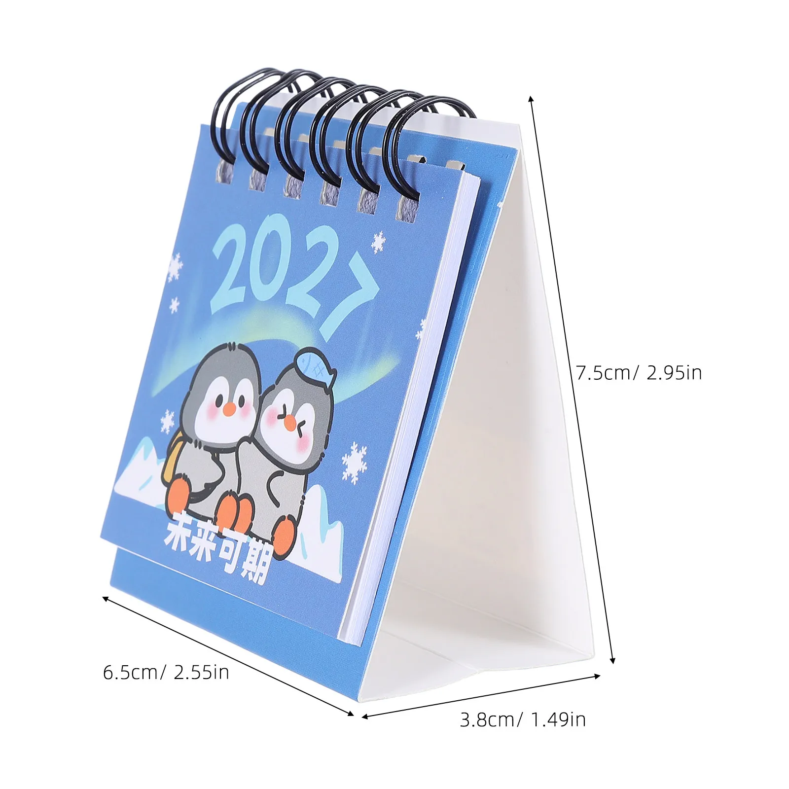Calendar for Office Small Desktop Decor Flip Compact Planning Organizer Schedule Cute