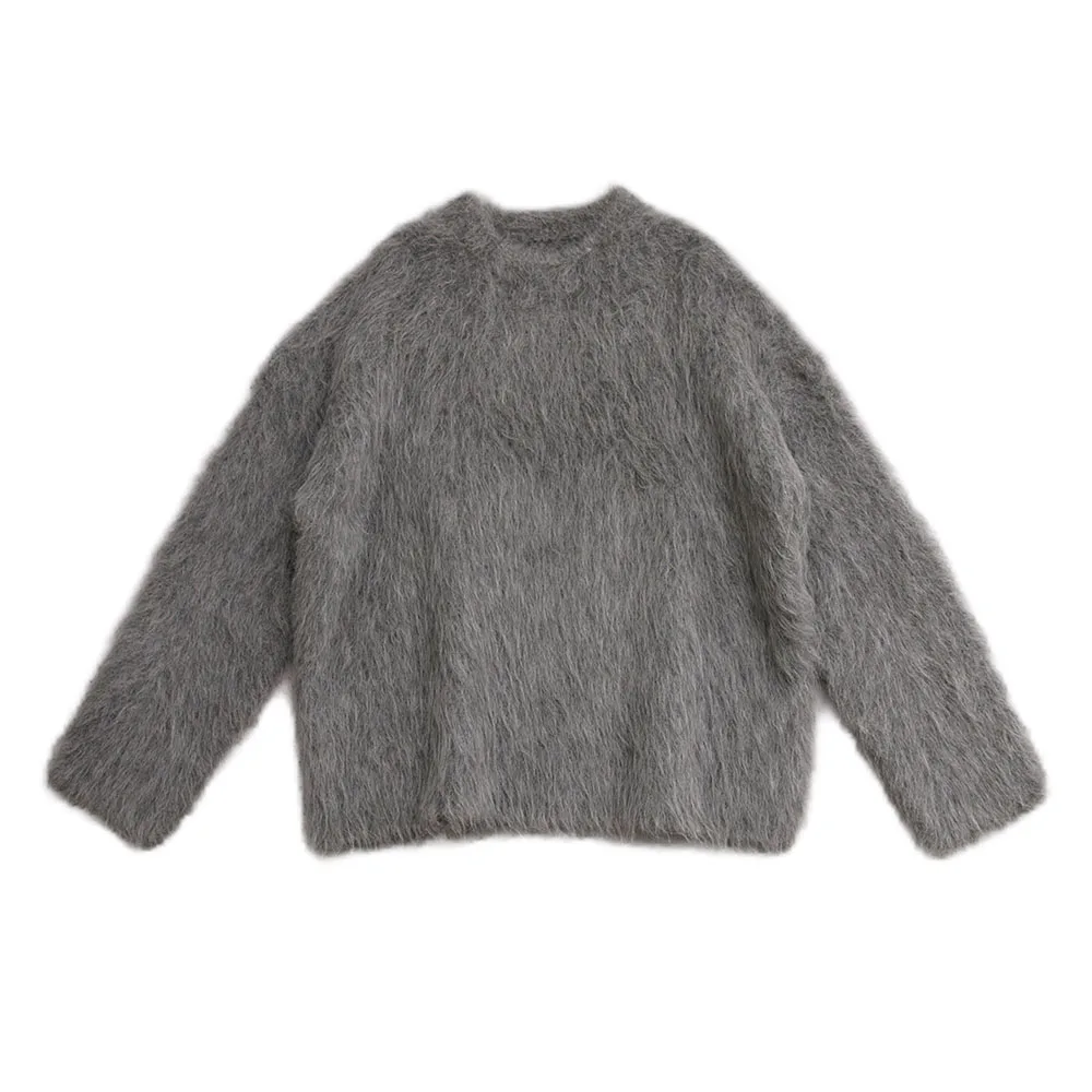 High Quality SuRi Camel Wool Long Hair Sweater Women\'s Autumn Winter Lazy Style Soft Plush Thick Pullover Women Clothes Tops