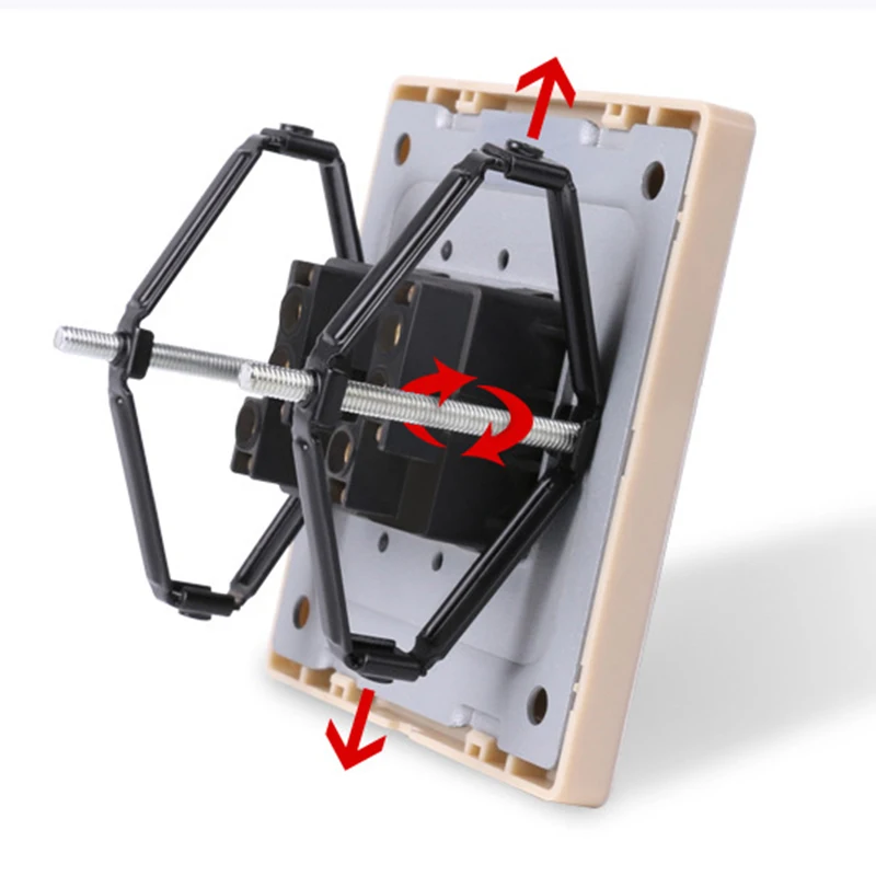 2 pezzi 86/118 tipo riparatore di Cassette scatola scura riparazione interruttore a vite vecchia presa supporto a parete asta di Manganese accessori