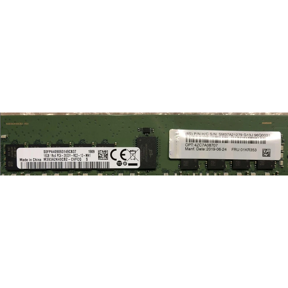 1PCS Server Memory For Lenovo 4ZC7A08707 01KR353 16G DDR3 2933 1RX4 PC4-2933Y-RDIMM Fully Tested