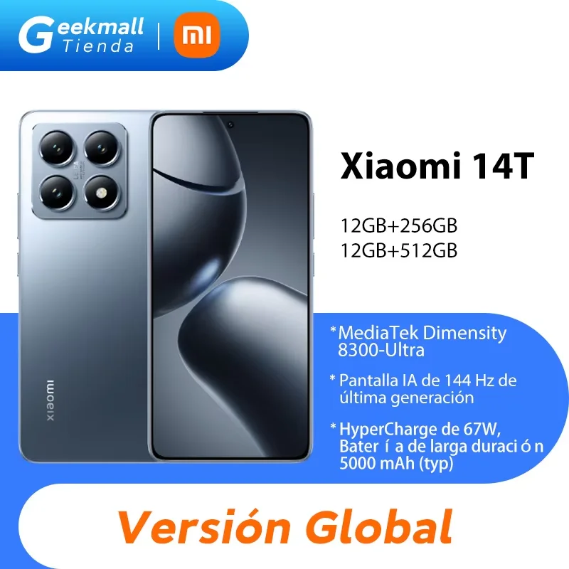 Global Version Xiaomi 14T 5G 256GB 512GB MTK Dimensity 8300-Ultra 144Hz AMOLED Display 50MP Leica Camera 67W HyperCharge 5000mAh