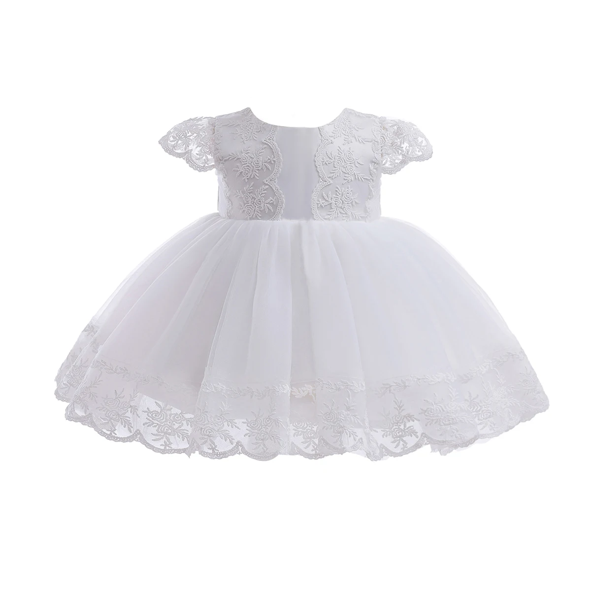 

Summer Wedding Flower Lace Dress for Baby Girls aged 0-2 Years Birthday Party Special Occasions Princess Dress