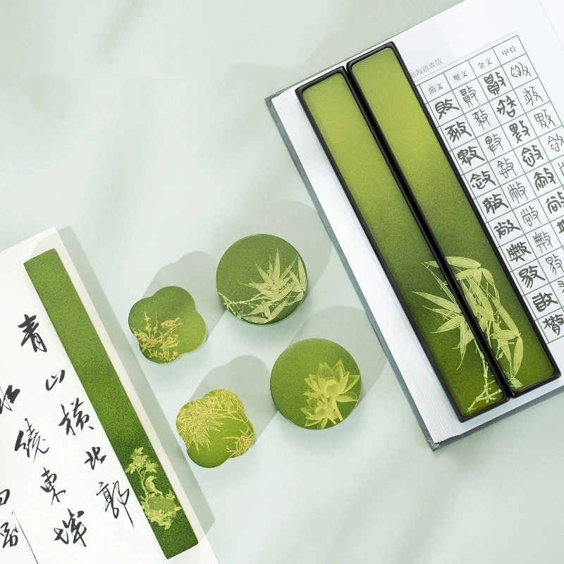 prensapapeles-de-laton-con-arte-en-laca-tono-verde-para-caligrafia-pintura-soporte-para-boligrafo-decoracion-de-escritorio-caja-de-regalo-suministros-de-arte-para-el-hogar-y-la-oficina