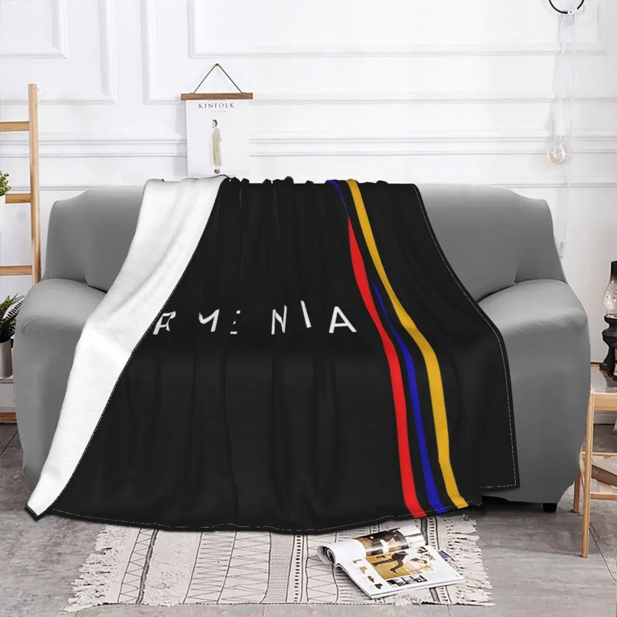 Armenia Flag Armenian Blanket Fleece Ultra-Soft Throw Blankets for Bedding Couch Bedroom Quilt