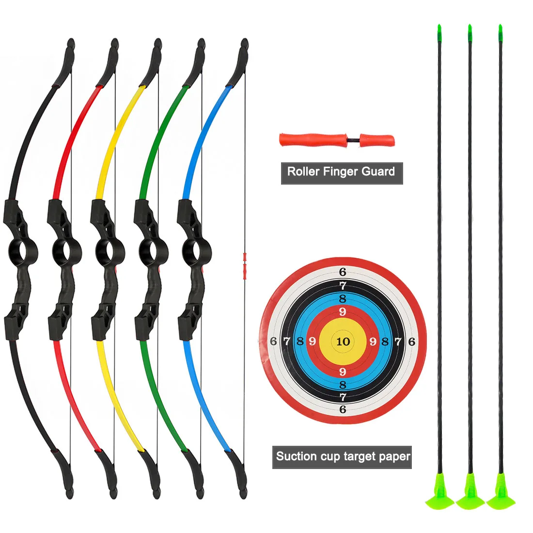 

4-16 Years Children Recurve Bow Suction Cup Arrows Archery Target Nylon Bow Handle Kids Teen Shooting Entertainment Sports