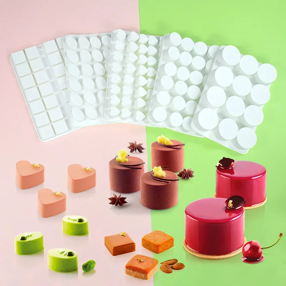 Cylinder Shaped Silicone Mold Soap Mold Chocolate Cookie Covered Sandwich Tool DIY Jelly Pudding Candy Kitchen Cake Baking Pan