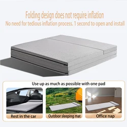 Car Folding Bed Travel Camping Sleeping Pad Non Inflatable Office Rest Mat Car Rear Sleeping Pad Folding Single Bed
