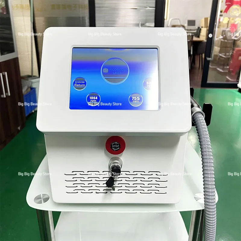 Picosecond Laser Tatto Removal Machine 1064nm/532nm/1320nm Carbon Peel Q Switch ND Yag Laser Eyebrows Tattoo Removal Machine