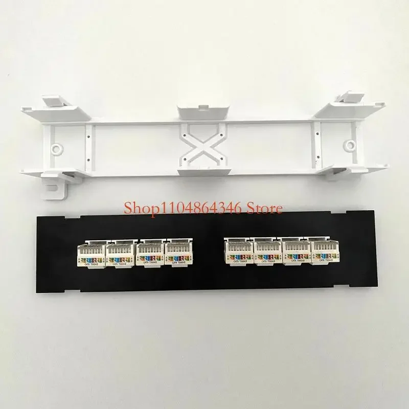 

5asd CAT6 UTP Extender Adapter 8 Ports Rj45 Keystone Coupler Wall Mount Frame
